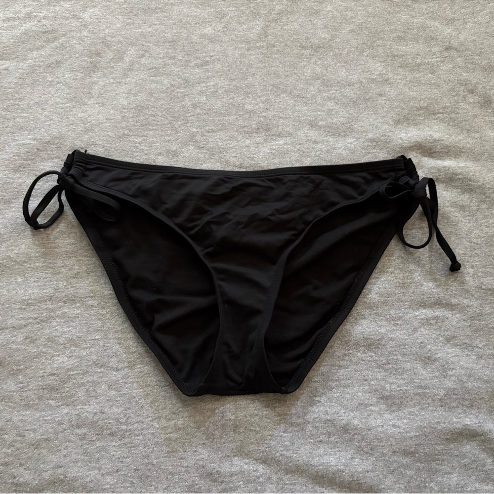 Kona Sol Black Bikini Bottom with Side Ties